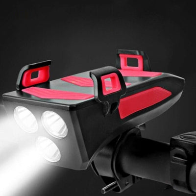 CycloMax™ Fahrrad Gadget | Handyhalterung, Powerbank, Licht & Hupe