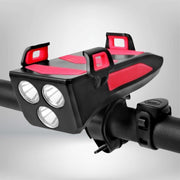 CycloMax™ Fahrrad Gadget | Handyhalterung, Powerbank, Licht & Hupe