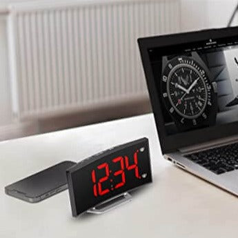 Digiclock™ | Gebogener LED Digitalwecker mit modernem Design