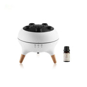Flamora™ Quallen-Diffuser | Flammenlicht, Aroma-Nebel & Stilvolles Holzdesign