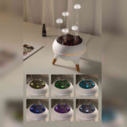 Flamora™ Quallen-Diffuser | Flammenlicht, Aroma-Nebel & Stilvolles Holzdesign