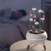 Flamora™ Quallen-Diffuser | Flammenlicht, Aroma-Nebel & Stilvolles Holzdesign