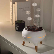 Flamora™ Quallen-Diffuser | Flammenlicht, Aroma-Nebel & Stilvolles Holzdesign
