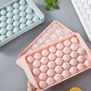 FrostSphere™ Runde Eisformen-Set mit 33 Rastern | Platzsparende dünne Eisformen