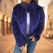 FurElegance™ Jacke | Luxuriöser Kunstpelz, Hoher Kragen, Stilvoll & Warm für Jeden Anlass