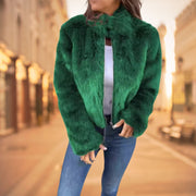 FurElegance™ Jacke | Luxuriöser Kunstpelz, Hoher Kragen, Stilvoll & Warm für Jeden Anlass