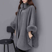 Furina™ Capejacke | Wollmix, großer Fellkragen, elegant und komfortabel
