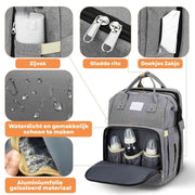 BabyLuxe™ Rucksack | Faltbares Babybett, Mückenabweisend & Große Kapazität