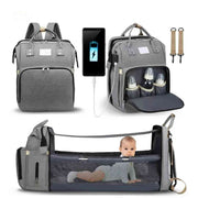 BabyLuxe™ Rucksack | Faltbares Babybett, Mückenabweisend & Große Kapazität
