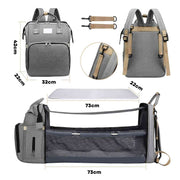 BabyLuxe™ Rucksack | Faltbares Babybett, Mückenabweisend & Große Kapazität