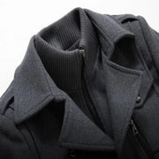 WoolGuard™ Winterjacke | Luxuriöser Doppelkragen-Trenchcoat für Herren | Warm & Stilvoll für den Winter