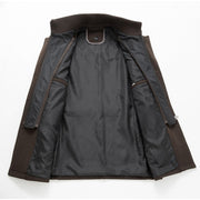 WoolGuard™ Winterjacke | Luxuriöser Doppelkragen-Trenchcoat für Herren | Warm & Stilvoll für den Winter