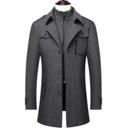 WoolGuard™ Winterjacke | Luxuriöser Doppelkragen-Trenchcoat für Herren | Warm & Stilvoll für den Winter