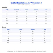 Leander™️ | 2-teilige Sommerkombination mit luftigem Hemd & Shorts mit Kordelzug
