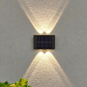 LumiBright™️ Solar Wandleuchte | Wasserdichte LED, Doppelkopf, Außendekoration