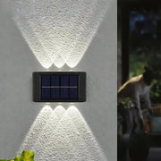 LumiBright™️ Solar Wandleuchte | Wasserdichte LED, Doppelkopf, Außendekoration