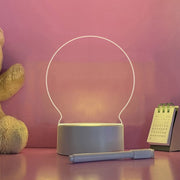 LumiNote™ Schreibtischlampe | Wischbare Memo-Notiztafel, Helle und Stimmungsvolle Erinnerung