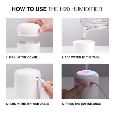 Magic Air™ Duftender H2O Luftbefeuchter mit LED & Aromatherapie