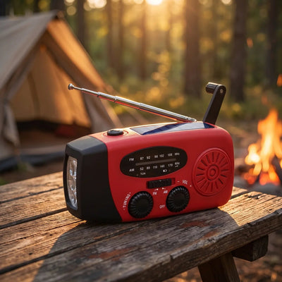 SolarPower™ Pro | Notfallradio mit Kurbel & Solar, Taschenlampe, Powerbank und SOS