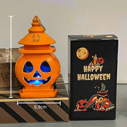PumpkinGlow™ Doppelseitige tragbare Halloween-Kürbislaterne | Warmes Licht oder 7-Farben-LED