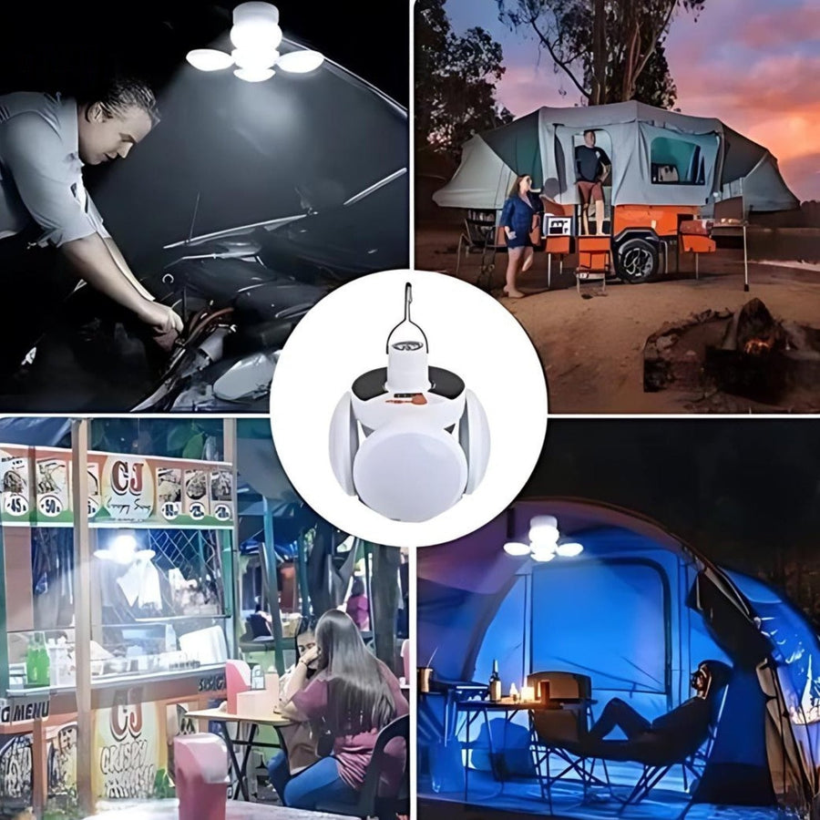 SolarFOLD™ LED-Außenlampe | Tragbar, USB-aufladbar und Energiesparend