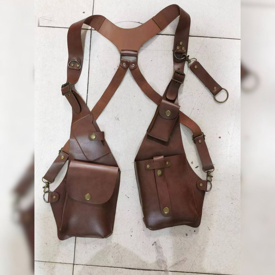 Steampunk™ Schulterholster | Verstellbares Kunstleder-Harness