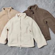 CozyLuxe™ Teddy Wolljacke | Luxuriöser Komfort mit Hohem Kragen und Weicher Schafwolle