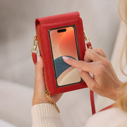 TouchScreenGo™ | Crossbody-Handytasche mit Touchscreen-Fenster