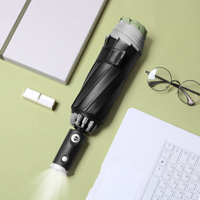 OnePlu™ | Automatischer windbeständiger Regenschirm mit reflektierendem Rand
