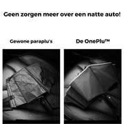 OnePlu™ | Automatischer windbeständiger Regenschirm mit reflektierendem Rand
