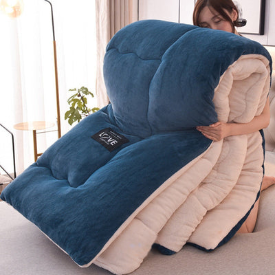ComfortLux™ Woll-Velours Gewichtsdecke | Ultimative Wärme & Luxus - 2,5 bis 4KG