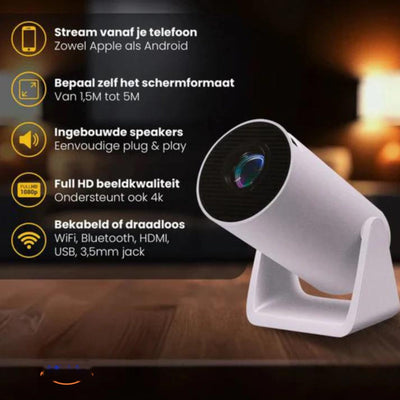 Veylah Air X1: Tragbarer smarter Projektor mit 4K-Unterstützung, WLAN und Bluetooth 5.2