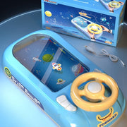 SpaceRacer™ Lenkrad-Spiel für Kinder | Wähle zwischen Raumschiff- oder Rennwagen-Simulation