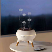 Flamora™ Quallen-Diffuser | Flammenlicht, Aroma-Nebel & Stilvolles Holzdesign