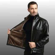 UrbanClass™ Lederjacke | Luxuriöse Fellfütterung und Zeitloses Design