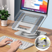 Verbessere deinen Arbeitsplatz mit dem 360° drehbaren Laptop- und Tablet-Ständer