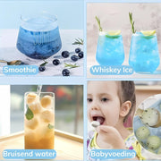 FrostSphere™ Runde Eisformen-Set mit 33 Rastern | Platzsparende dünne Eisformen