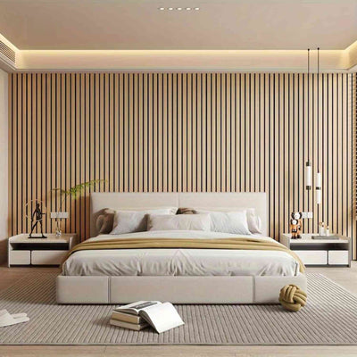 Woodline™ Wandpaneele | 3D-Effekt, Holzstruktur, selbstklebend